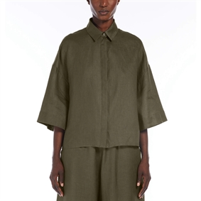 'S Max Mara Mirano Skjorte, Dark Green